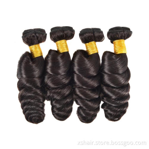 10A Loose Wave Hair Bundles Brazilian Virgin Human Hair Natural Black 100% Human Hair Bundles
